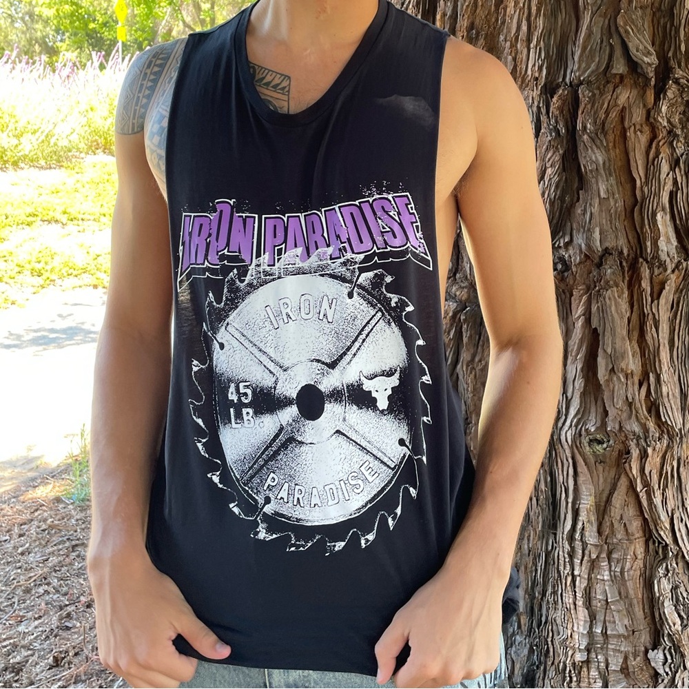 PROJECT ROCK IRON PARADISE UNDER ARMOUR MEN TANK TOP DWAYNE JOHNSON SLEEVELESS X - Picture 2 of 16